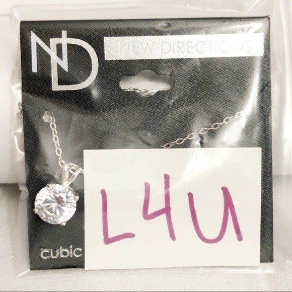New Directions Cubic Zirconia Pendant Necklace NOC - Picture 8 of 9